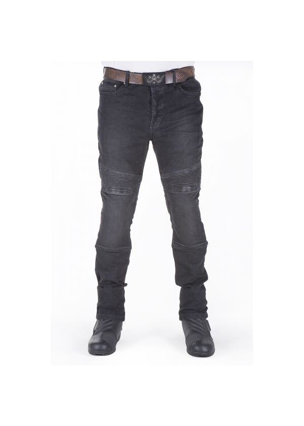 Motobike Jeans 6006 Siyah Körüklü Aramid Kot Motosiklet Pantolonu - 32 BEDEN