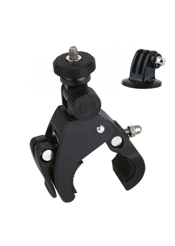 Tüm Aksiyon Kameralara Uyumlu Metal Gidon Aparatı + Tripod Adaptörü - go pro - gopro