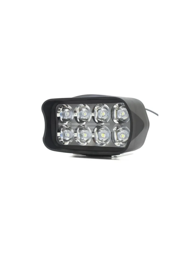 Mini Motosiklet İlave Far Sis Beyaz Led Dikdörtgen 8 ledli - Sis Farı