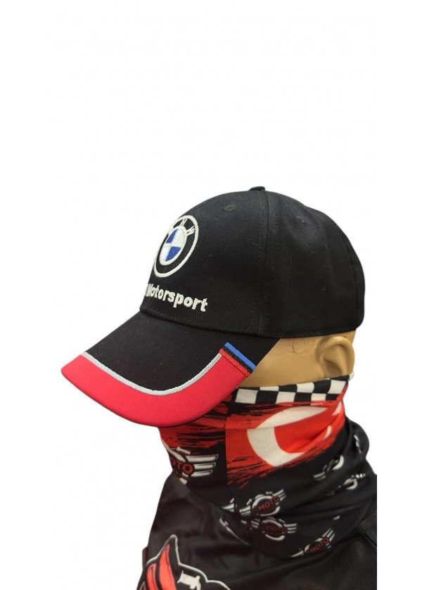 Bmw Şapka - Siyah-Kırmızı