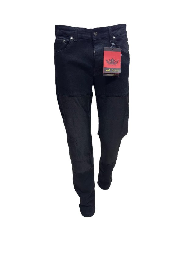 Motobike jeans Yazlık Fileli Pantolon  - Siyah Renk