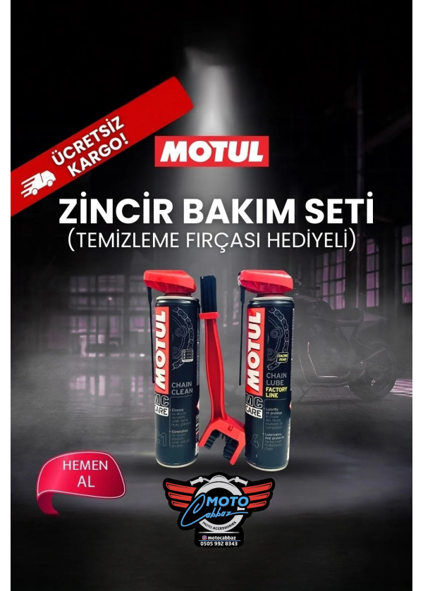 MOTUL C1 + C4 + ZİNCİR FİRCASİ SET