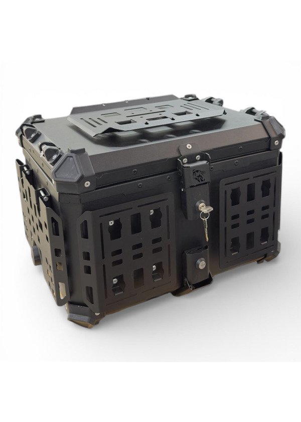 Moto Üçel Universal 45 lt Alüminyum Motosiklet Çantası Siyah - Premium- A+++ Kalite