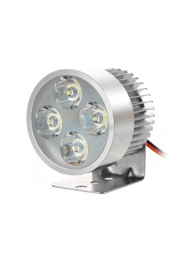 Dört Ledli 4W Gri Motosiklet Sis Farı -  Tekli